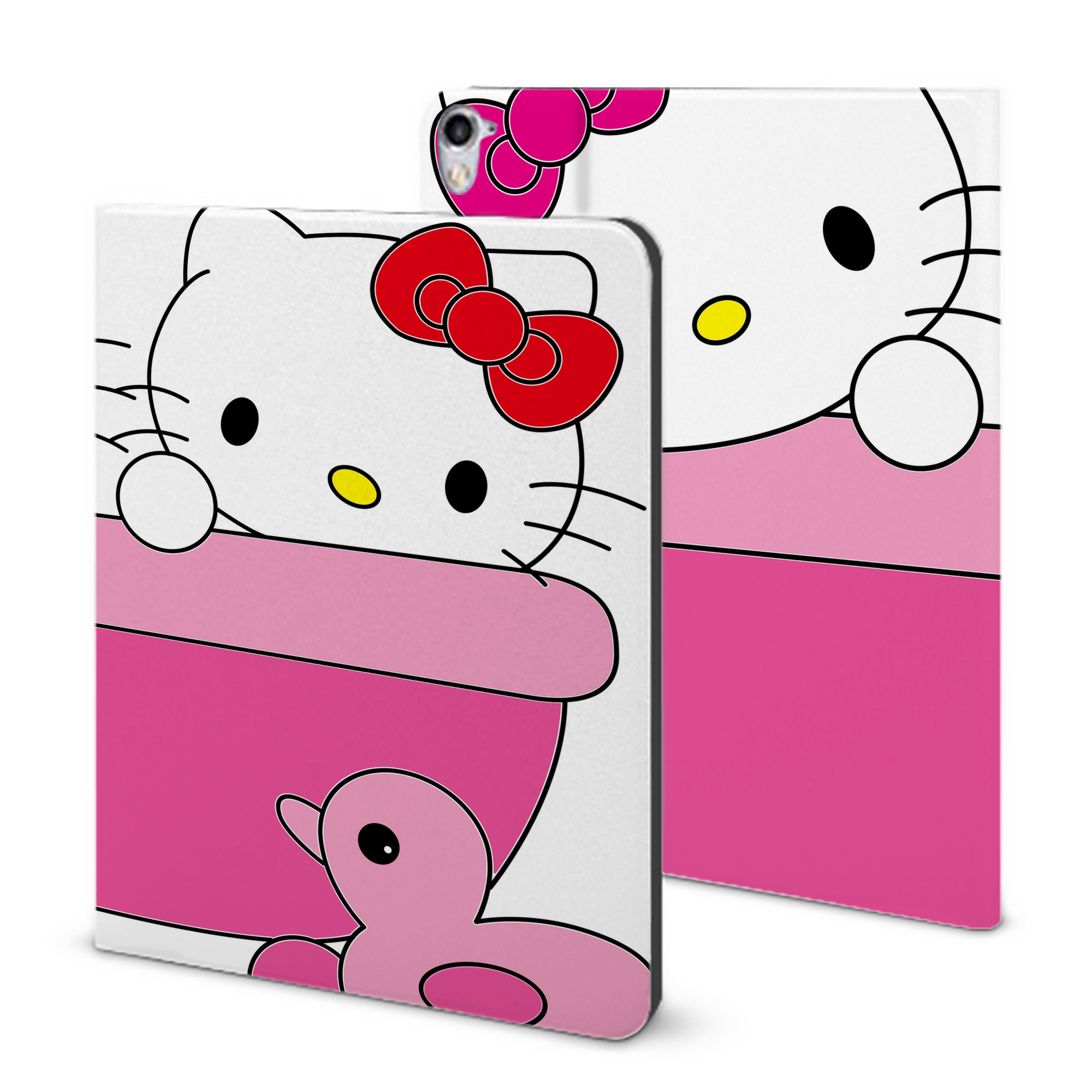 （画像用） Hello Kitty ハローキティ IPad ケース ブック型 PUレザー TPU 耐衝撃 軽量 薄型 ペン収納なし 全面保護 IPad 各モデル対応
